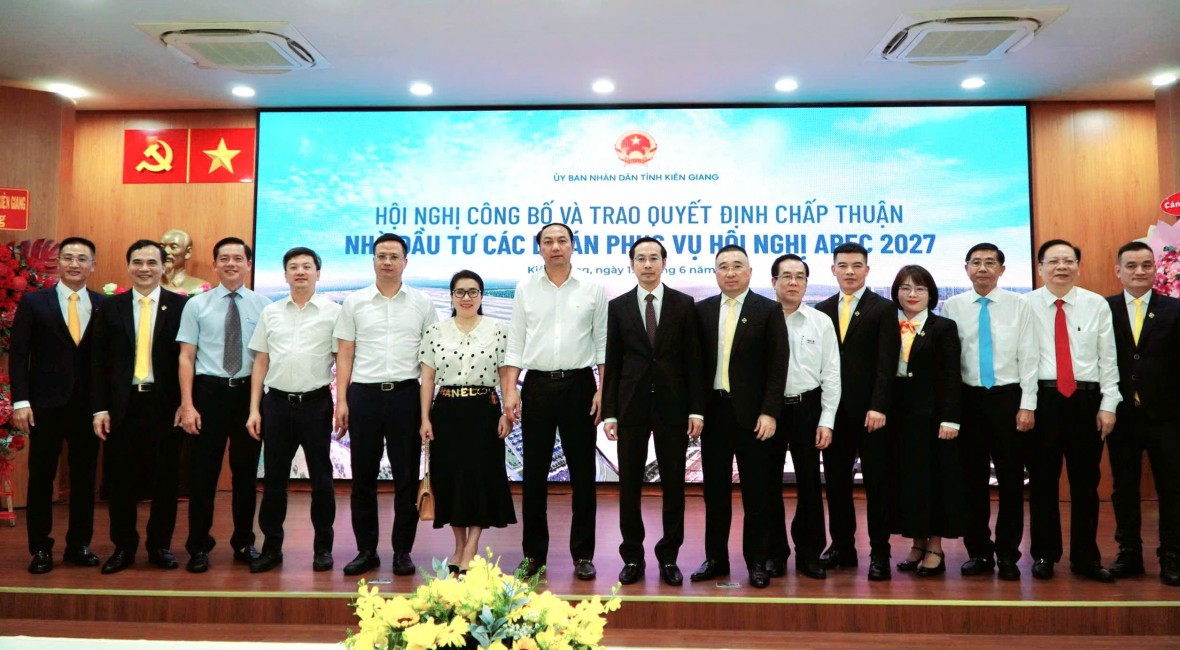 Kiên Giang trao quyết định phê duyệt kết quả lựa chọn nhà đầu tư đối với các dự án trọng điểm phục vụ APEC 2027