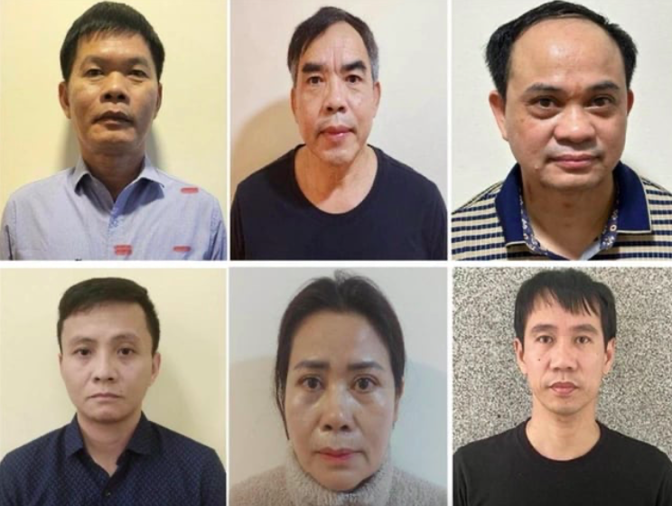 Một số bị cáo từng là cựu cán bộ thuộc tỉnh Vĩnh Phúc. Ảnh Bộ Công an Một số bị cáo từng là cựu cán bộ thuộc tỉnh Vĩnh Phúc. Ảnh Bộ Công an