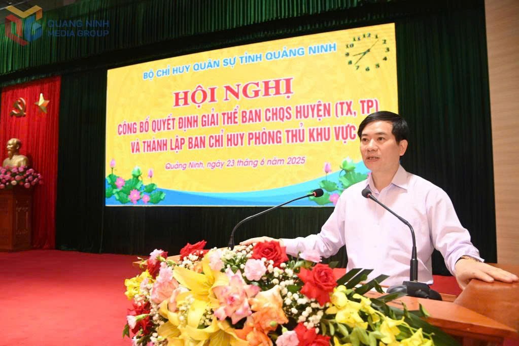 Quảng Ninh công bố thành lập Ban Chỉ huy Phòng thủ khu vực thay Ban CHQS huyện Quảng Ninh công bố thành lập Ban Chỉ huy Phòng thủ khu vực thay Ban CHQS huyện