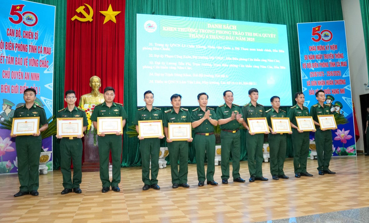 Lực lượng Biên phòng Cà Mau đạt nhiều kết quả nổi bật 6 tháng đầu năm 2025