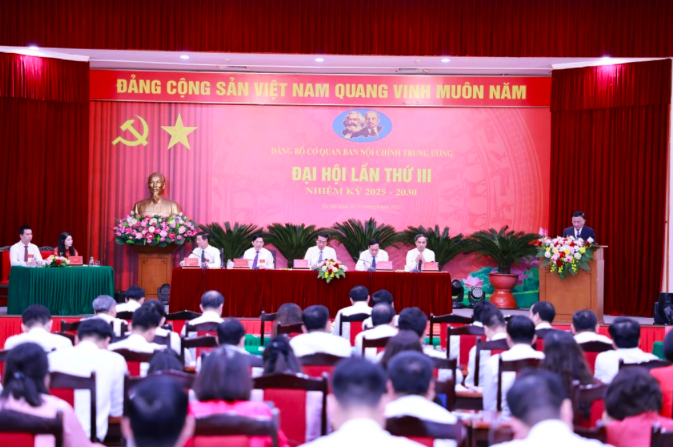 Đại hội lần thứ III nhiệm kỳ 2025-2030 của Đảng bộ cơ quan Ban Nội chính Trung ương (Ảnh: Đặng Phước).