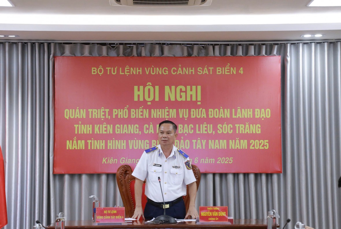 BTL Vùng Cảnh sát biển 4: Phối hợp chặt chẽ giữa đơn vị và các địa phương đảm bảo an ninh chủ quyền, trật tự, an toàn trên vùng biển Tây Nam