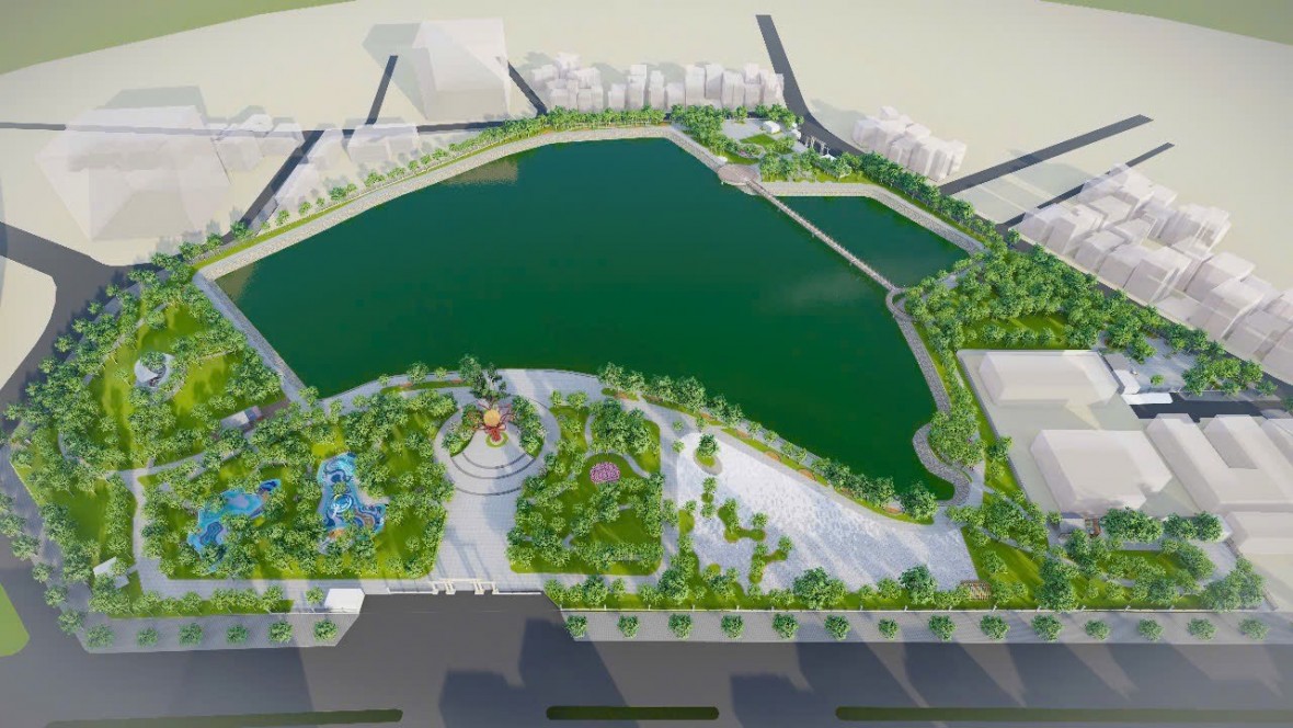 Giải toả thắc mắc về chất lượng và tiết kiệm ngân sách tại hai dự án công viên tại quận Cầu Giấy