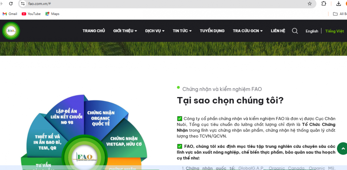 Công ty Cổ phần Chứng nhận và kiểm nghiệm FAO bị xử phạt 75 triệu đồng