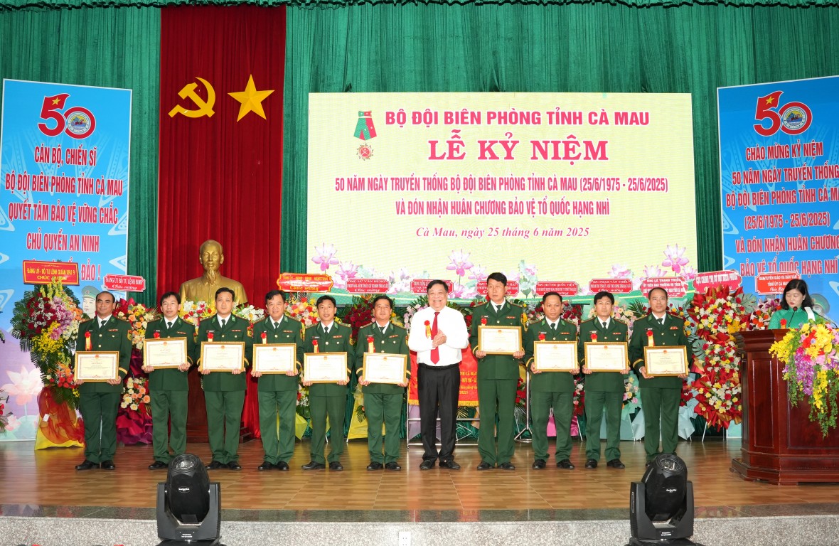 BĐBP Cà Mau kỷ niệm 50 năm Ngày truyền thống và đón nhận Huân chương Bảo vệ Tổ quốc hạng Nhì