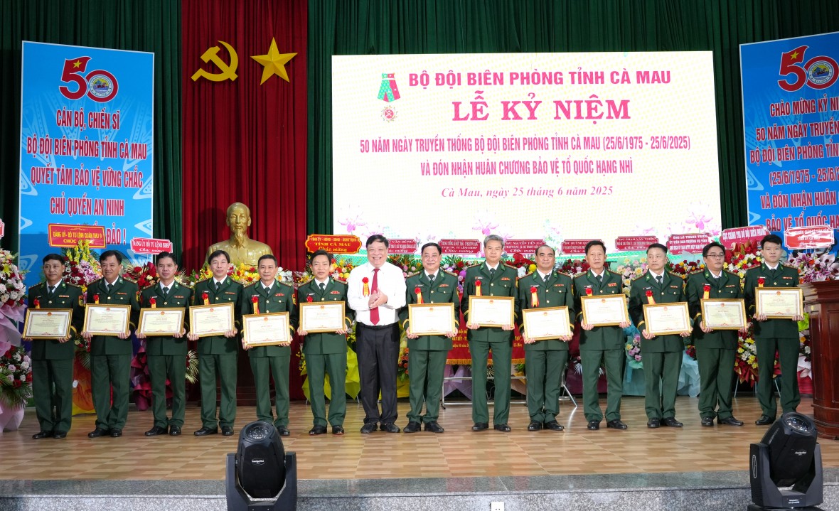 BĐBP Cà Mau kỷ niệm 50 năm Ngày truyền thống và đón nhận Huân chương Bảo vệ Tổ quốc hạng Nhì