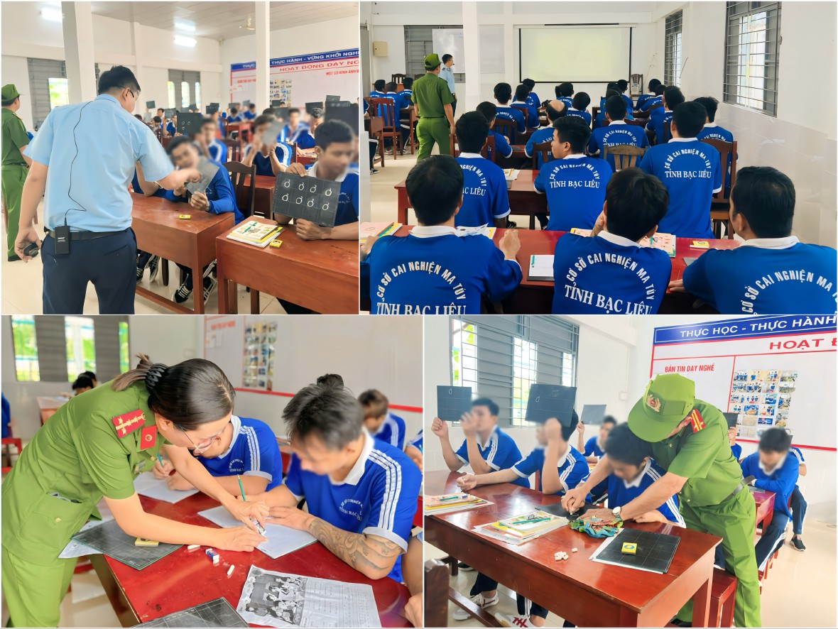 Gieo chữ cho người cai nghiện ở Bạc Liêu