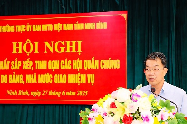 Thống nhất tỉnh Ninh Bình (mới) có 17 Hội quần chúng Thống nhất tỉnh Ninh Bình (mới) có 17 Hội quần chúng