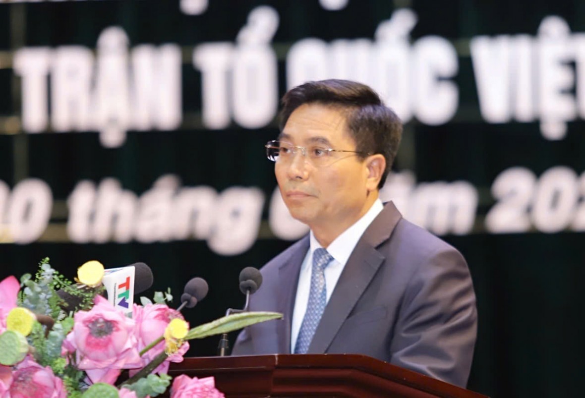 Bí thư Tỉnh ủy Nguyễn Doãn Anh phát biểu tại buổi lễ.