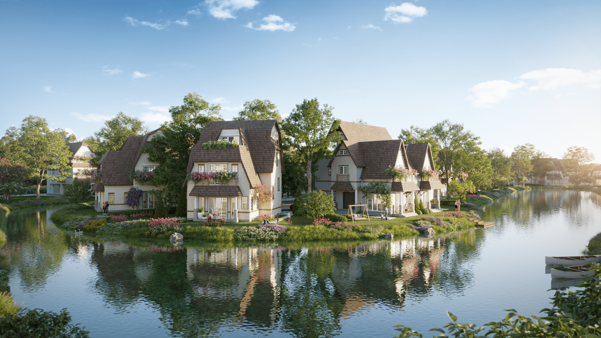 Đảo Châu Âu với 10ha mặt nước tạo nên một trong 3 giá trị cốt lõi tạo nên hệ sinh thái sống toàn diện