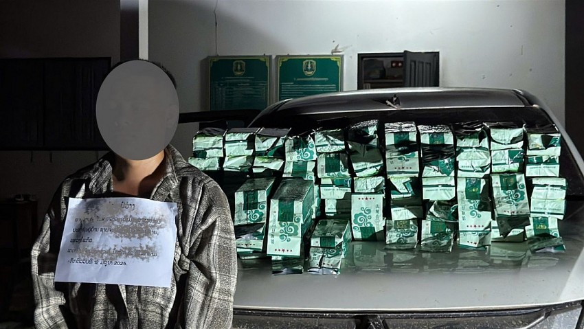  Một trong số các đối tượng cùng tang vật 124kg ketamin bị bắt giữ.