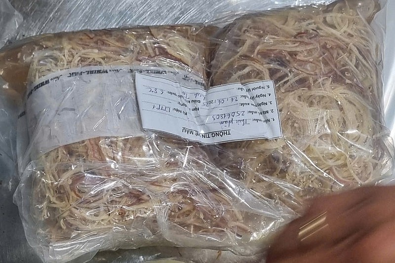 Hoa chuối đã được sơ chế.