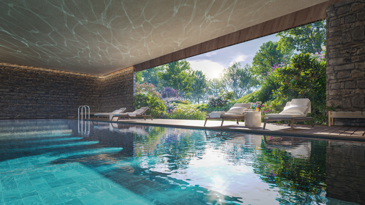 Bể bơi 4 mùa trong nhà điện phân muối rộng 300m2 mang đến trải nghiệm chăm sóc sức khỏe cao cấp Bể bơi 4 mùa trong nhà điện phân muối rộng 300m2 mang đến trải nghiệm chăm sóc sức khỏe cao cấp