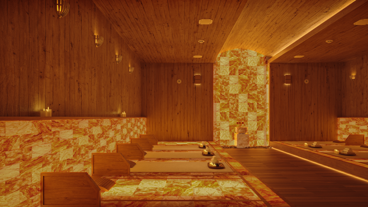 Giường đá nóng tại Wellness Clubhouse Giường đá nóng tại Wellness Clubhouse