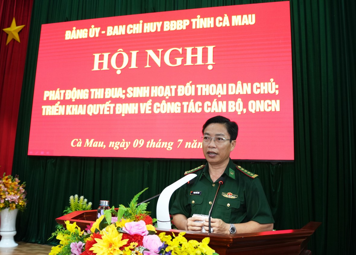 BĐBP Cà Mau phát động thi đua cao điểm “Phất cao cờ hồng tháng Tám - Thi đua giành 3 nhất”