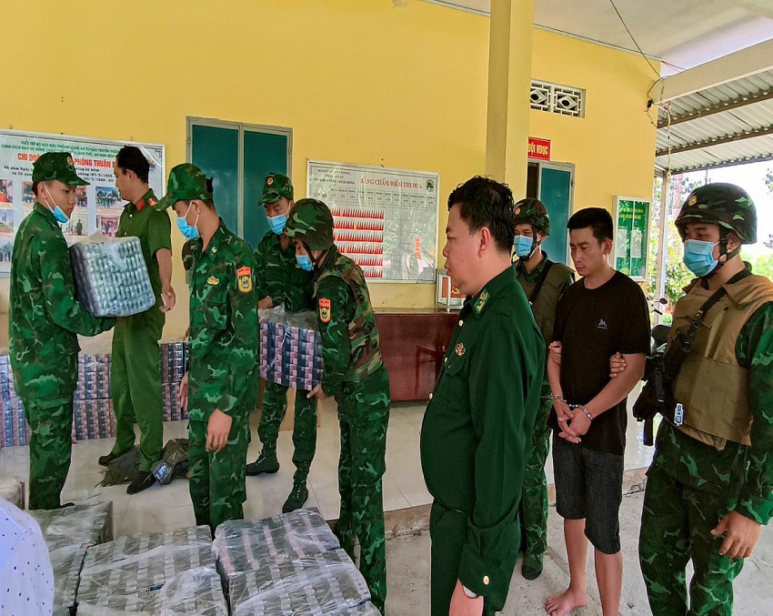 BĐBP Tây Ninh thu giữ 45.000 bao thuốc lá điếu nhập lậu