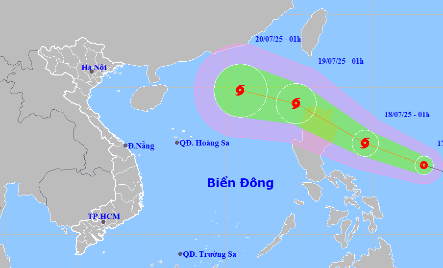 Áp thấp nhiệt đới tăng tốc, có khả năng mạnh lên thành bão lớn