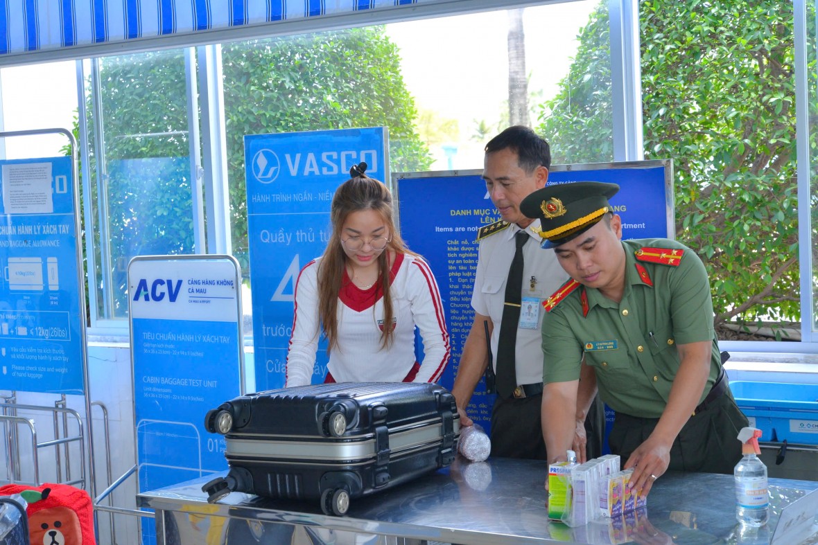 Đảm bảo tuyệt đối an ninh tại Cảng hàng không Cà Mau sau 4 tháng tiếp nhận nhiệm vụ