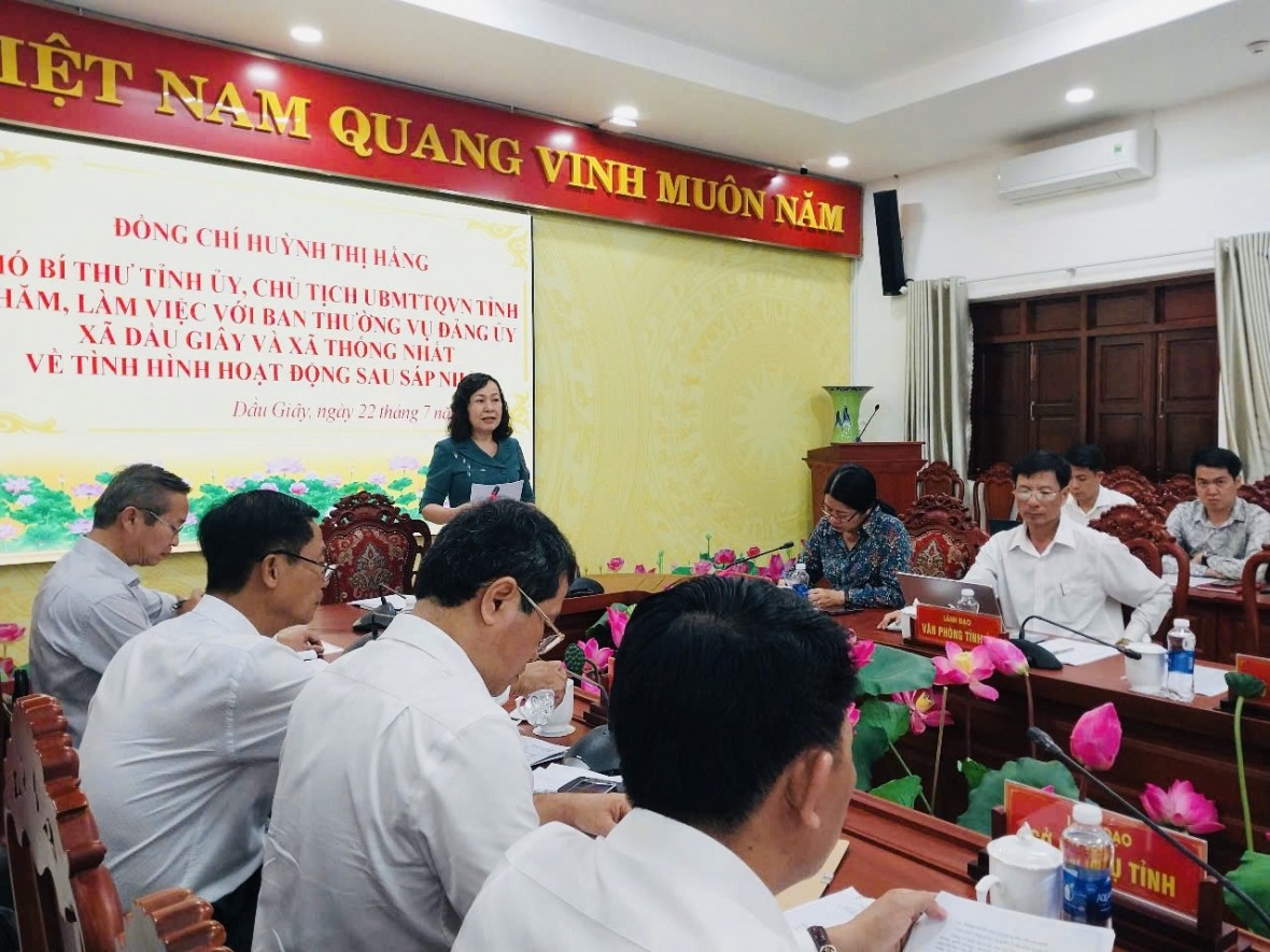 Lãnh đạo tỉnh Đồng Nai làm việc với xã Dầu Giây và Thống Nhất