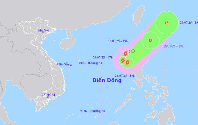 Bão số 4 hình thành trên Biển Đông, tên bão do Việt Nam đề xuất có tên Cỏ May