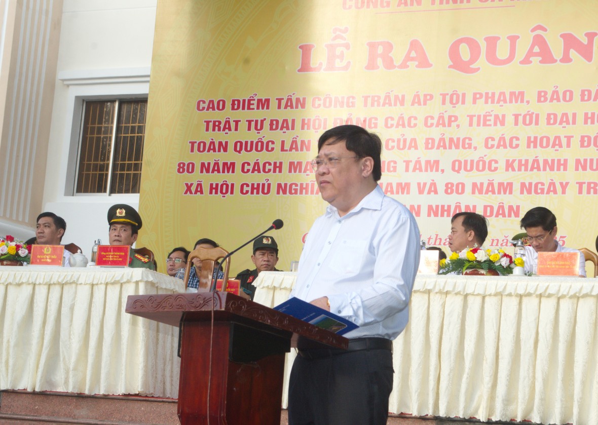 Cà Mau: Ra quân cao điểm tấn công, trấn áp tội phạm bảo đảm an ninh, an toàn Đại hội Đảng các cấp