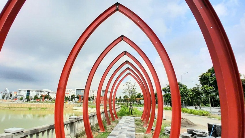 Cận cảnh công viên lớn nhất xã Gia Lâm về đích chậm hơn dự kiến