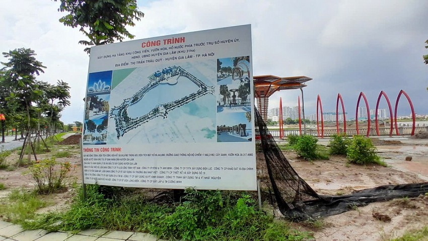 Cận cảnh công viên lớn nhất xã Gia Lâm về đích chậm hơn dự kiến Cận cảnh công viên lớn nhất xã Gia Lâm về đích chậm hơn dự kiến