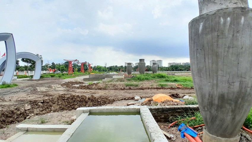 Cận cảnh công viên lớn nhất xã Gia Lâm về đích chậm hơn dự kiến Cận cảnh công viên lớn nhất xã Gia Lâm về đích chậm hơn dự kiến