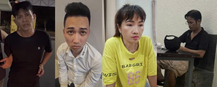 Các đối tượng bị bắt giữ - Ảnh Công an TP Đà Nẵng.