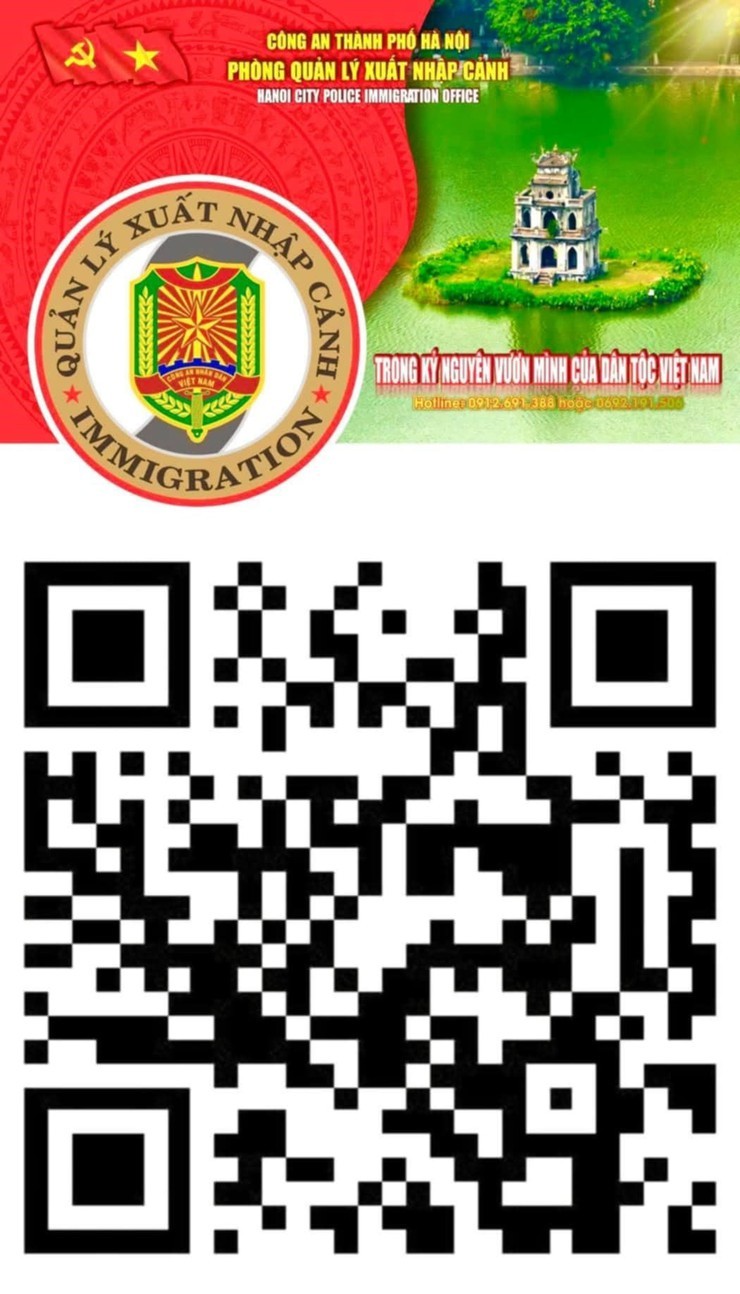 Mã QR để cung cấp thông tin khi có dấu hiệu nghi vấn người nước ngoài vi phạm về xuất nhập cảnh.