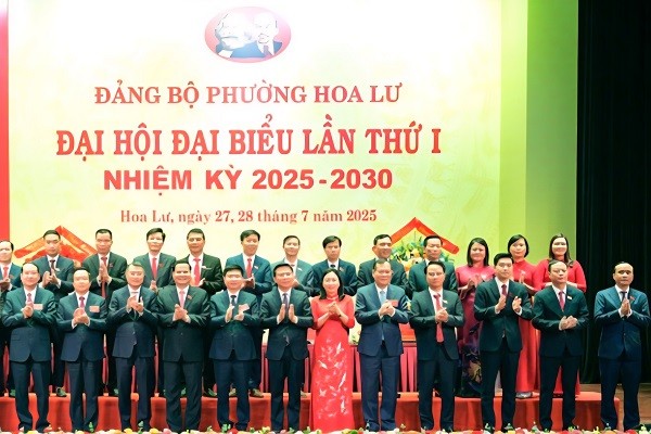 Trưởng Ban Tổ chức Trung ương Lê Minh Hưng dự Đại hội Đảng bộ phường Hoa Lư (Ninh Bình)