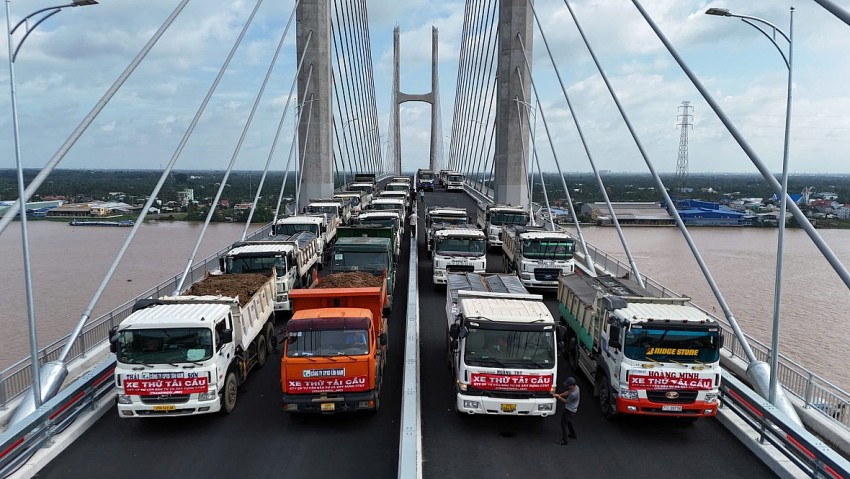Thử tải thành công cầu Rạch Miễu 2 - sẵn sàng thông xe trước 2/9