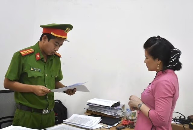 Bị can Nguyễn Thị Quyên bị khởi tố, bắt tạm giam. Ảnh: Cơ quan công an