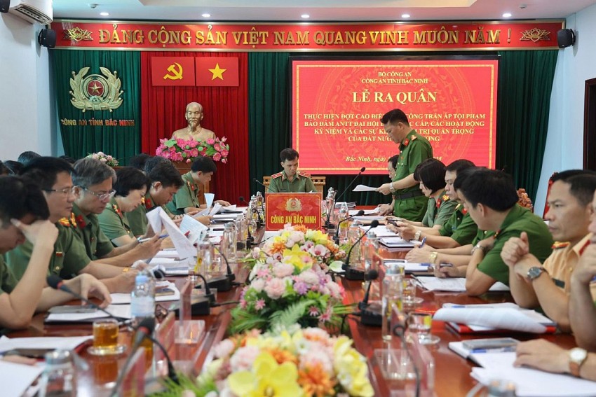 Công an Bắc Ninh tổ chức Lễ ra quân thực hiện đợt cao điểm tấn công, trấn áp tội phạm