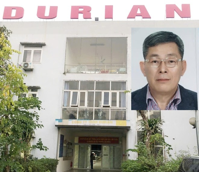 Trụ sở Công ty TNHH Durian và đối tượng Stephen Ward Kim (ảnh nhỏ). (Ảnh: Công an TP Hà Nội)