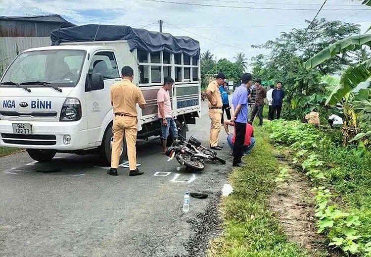 Hiện trường vụ tai nạn khiến nữ sinh tử vong, ngày 4/9/2024 Hiện trường vụ tai nạn khiến nữ sinh tử vong, ngày 4/9/2024