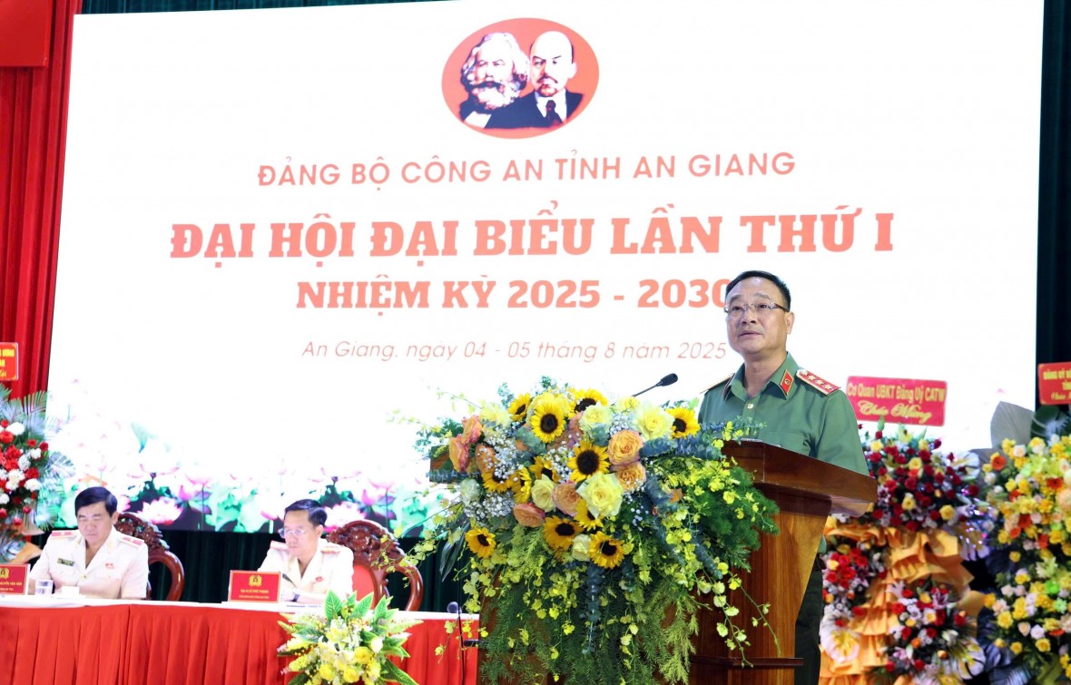Đại hội đại biểu Đảng bộ Công an tỉnh An Giang nhiệm kỳ 2025 - 2030 Đại hội đại biểu Đảng bộ Công an tỉnh An Giang nhiệm kỳ 2025 - 2030