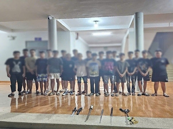 Các đối tượng bị bắt giữ.