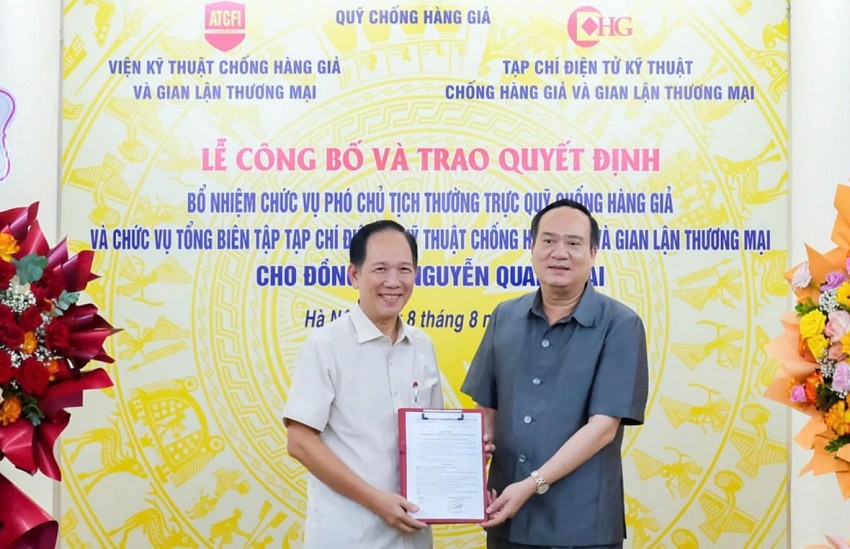 Ông Nguyễn Quang Hải làm Phó Chủ tịch Thường trực Hội đồng Quản lý Quỹ Chống hàng giả kiêm Tổng Biên tập Tạp chí Điện tử kỹ thuật chống hàng giả và gian lận thương mại