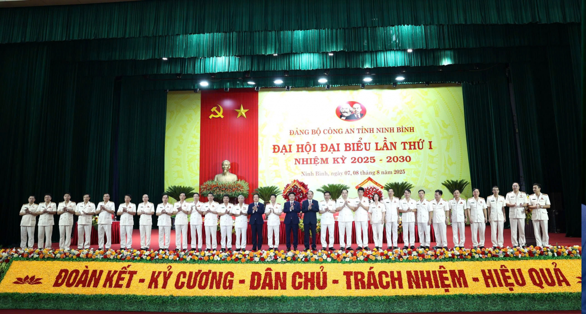Công an Ninh Bình trang trọng tổ chức Đại hội đại biểu lần thứ I, nhiệm kỳ 2025 - 2030