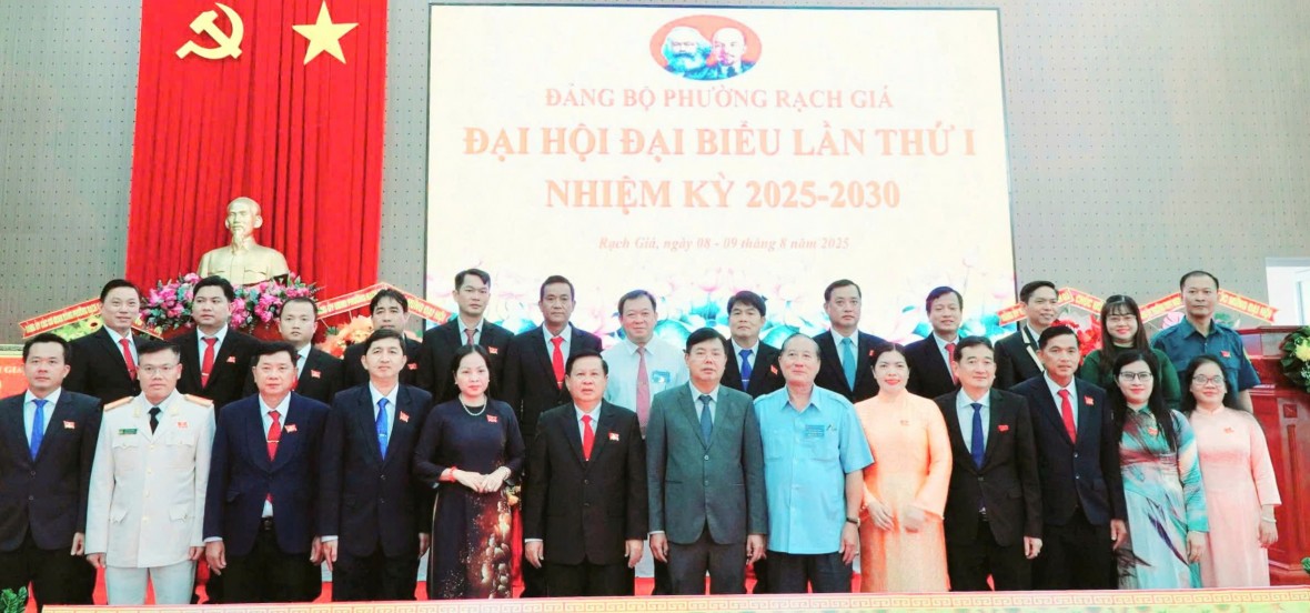 Đại hội đại biểu Đảng bộ phường Rạch Giá lần I, nhiệm kỳ 2025-2030: Phát huy đoàn kết, sáng tạo, xây dựng đô thị biển văn minh, hiện đại
