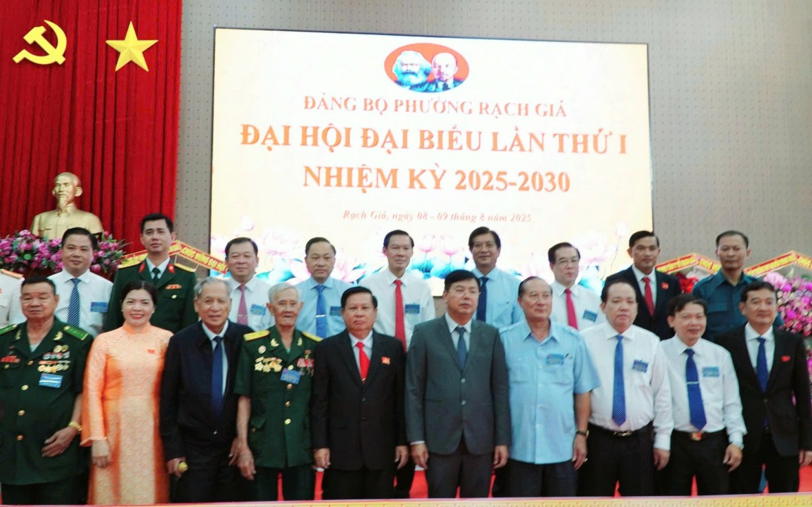 Đại hội đại biểu Đảng bộ phường Rạch Giá lần I, nhiệm kỳ 2025-2030: Phát huy đoàn kết, sáng tạo, xây dựng đô thị biển văn minh, hiện đại