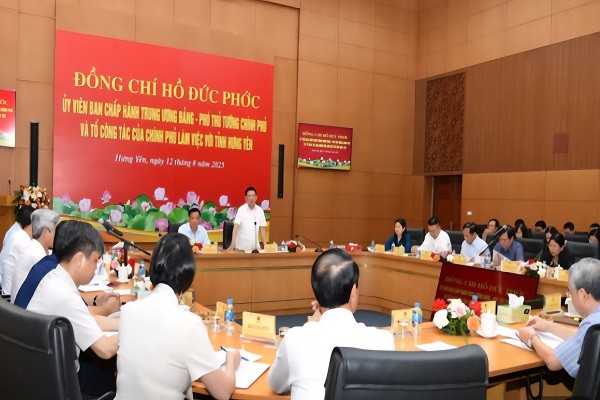 Phó Thủ tướng Hồ Đức Phớc ủng hộ chủ trương của tỉnh Hưng Yên về thành lập Khu kinh tế tự do Phó Thủ tướng Hồ Đức Phớc ủng hộ chủ trương của tỉnh Hưng Yên về thành lập Khu kinh tế tự do