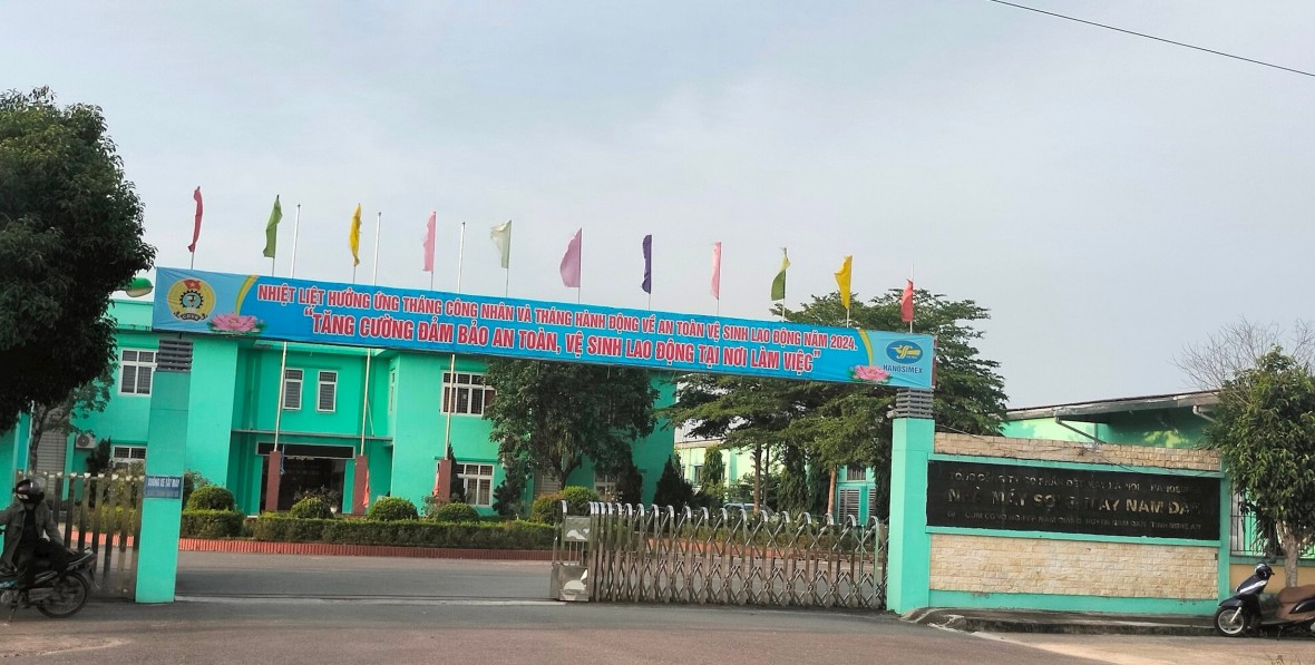 Chi nhánh Tổng công ty CP Dệt may Hà Nội – Nhà máy may Nam Đàn sử dụng nguồn nước dưới mặt đất trái quy định.