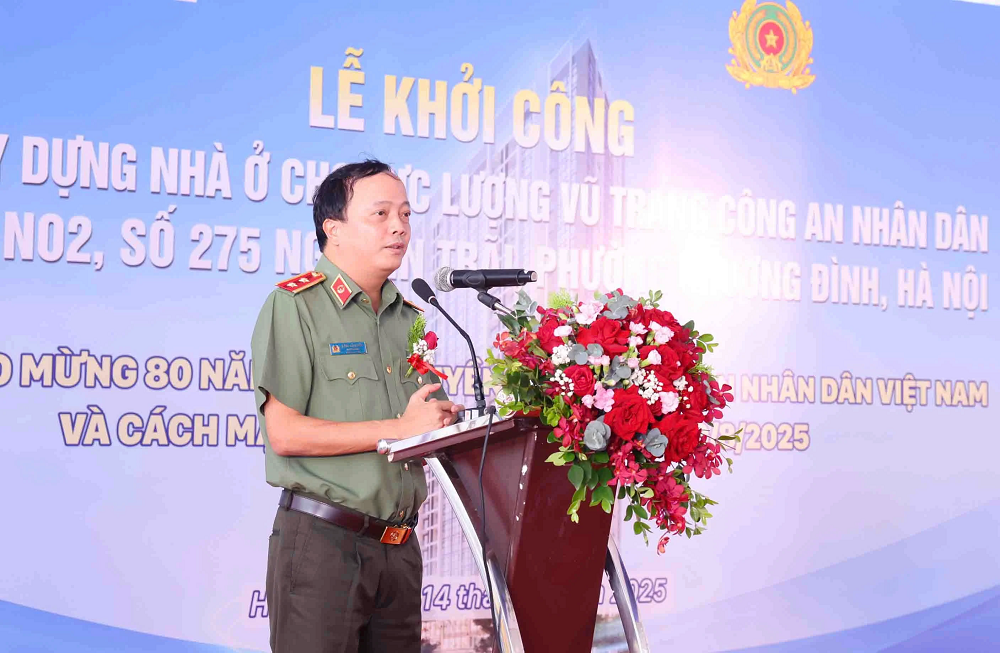 Khởi công Dự án xây dựng nhà ở cho cán bộ, chiến sĩ Công an nhân dân