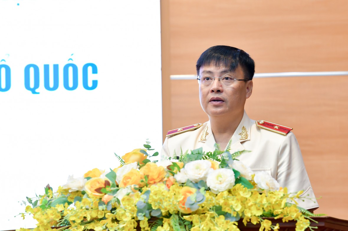 Thiếu tướng Nguyễn Thanh Liêm, Giám đốc Công an tỉnh đọc diễn văn tại lễ kỷ niệm. Thiếu tướng Nguyễn Thanh Liêm, Giám đốc Công an tỉnh đọc diễn văn tại lễ kỷ niệm.