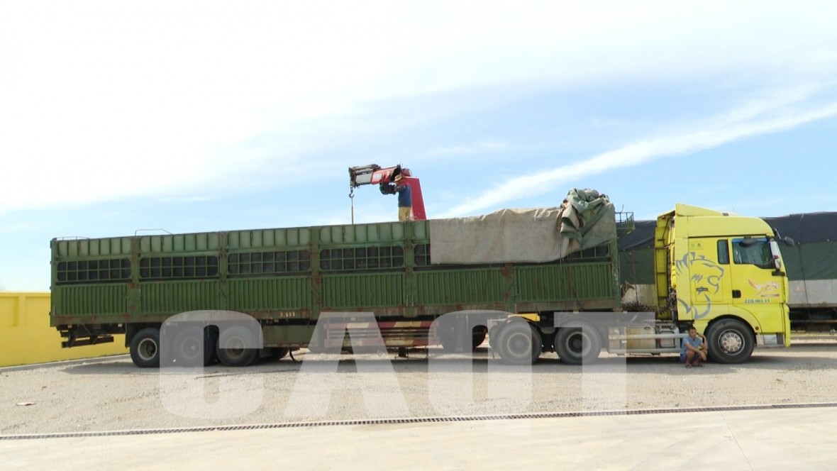 Xe tải chở vượt trọng tải lên đến hơn 400% so với tải trọng cho phép - Ảnh Công an Quảng Trị. Xe tải chở vượt trọng tải lên đến hơn 400% so với tải trọng cho phép - Ảnh Công an Quảng Trị.