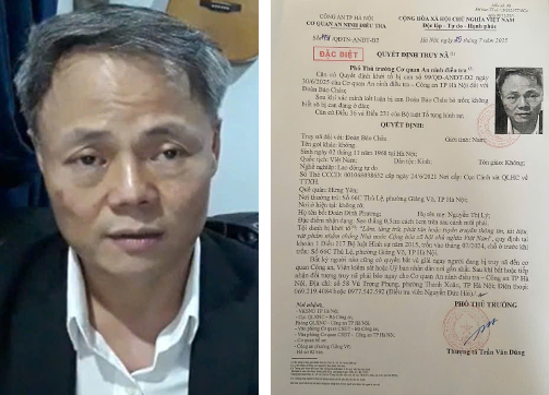 Công an TP Hà Nội phát lệnh truy nã đối tượng Đoàn Bảo Châu.