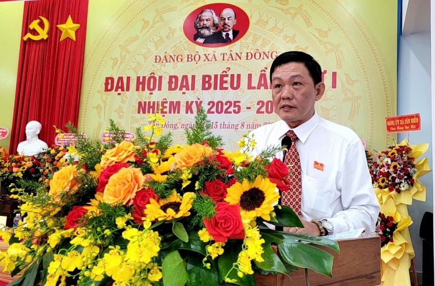 Đảng bộ xã Tân Đông (Đồng Tháp) khởi đầu nhiệm kỳ mới với 13 chỉ tiêu chủ yếu và 2 khâu đột phá chiến lược