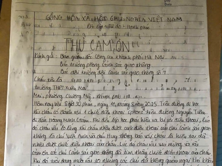 Nội dung bức thư của em Minh.